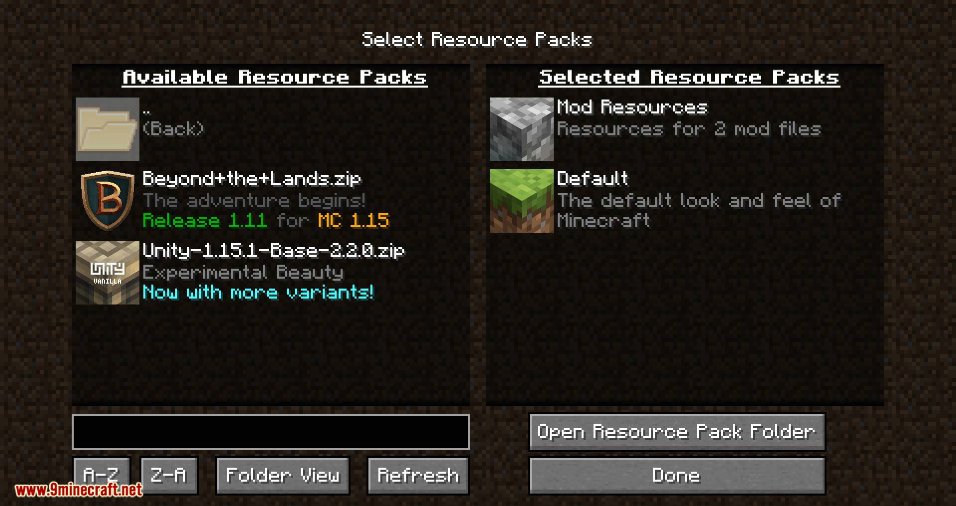 Resource Pack Organizer Mod (1.16.5, 1.15.2) - Make Your Life Easier 7