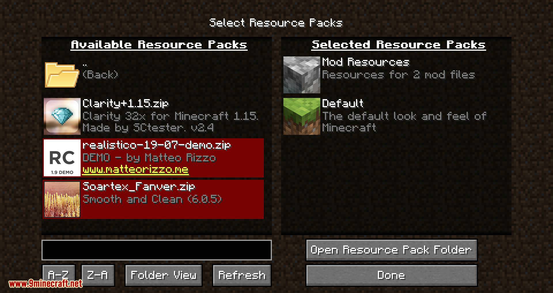 Resource Pack Organizer Mod (1.16.5, 1.15.2) - Make Your Life Easier 10