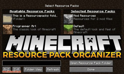 Resource Pack Organizer Mod (1.16.5, 1.15.2) – Make Your Life Easier Thumbnail