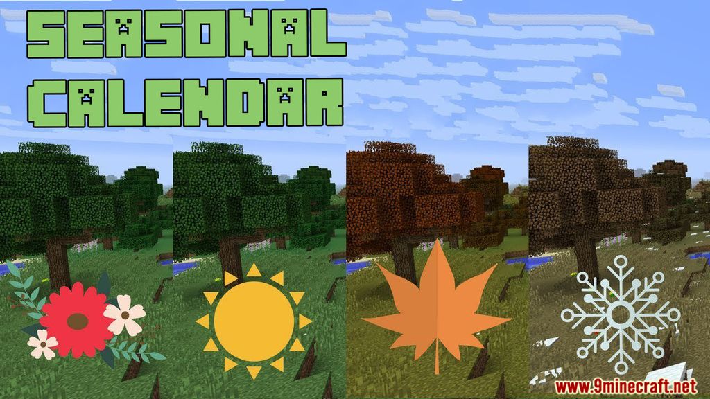 Seasonal Calendar Data Pack Map 1.17.1, 1.15.2 for Minecraft 1