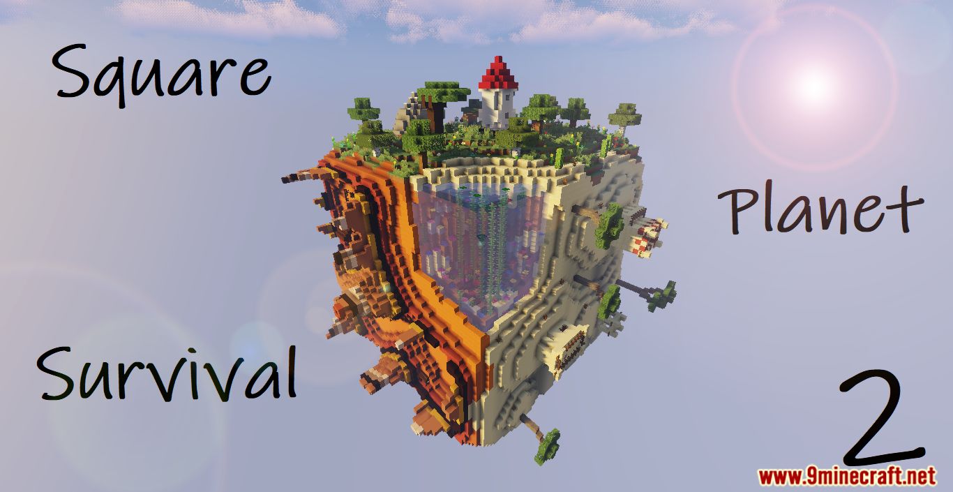 Square Planet Survival 2 Map 1.14.4 for Minecraft 1