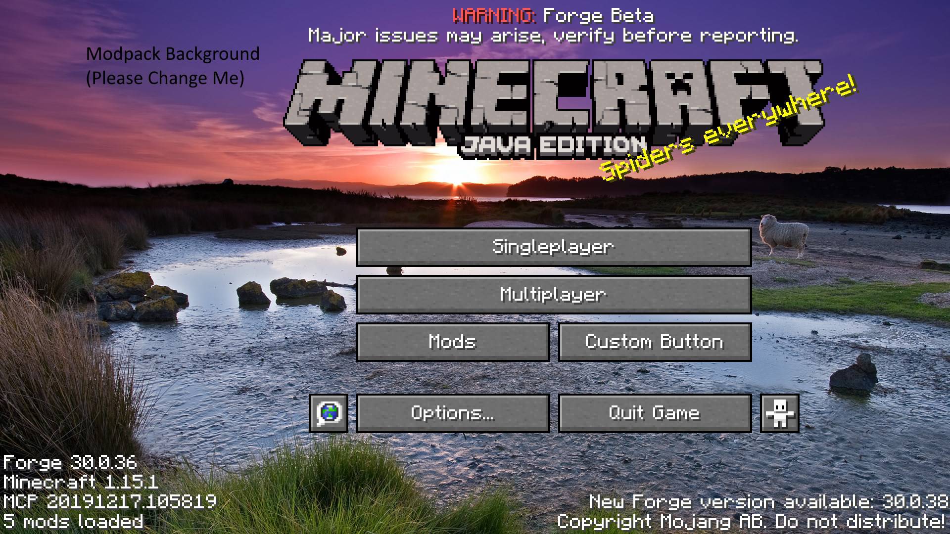 PackMenu Mod (1.20.1, 1.19.2) - Make Awesome Main Menu 3