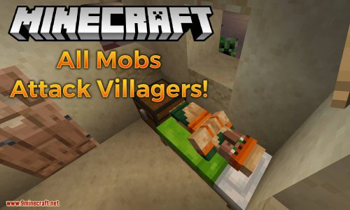 All Mobs Attack Villagers Mod 1.15.2, 1.14.4 (More Chaos in the Village in Night) Thumbnail