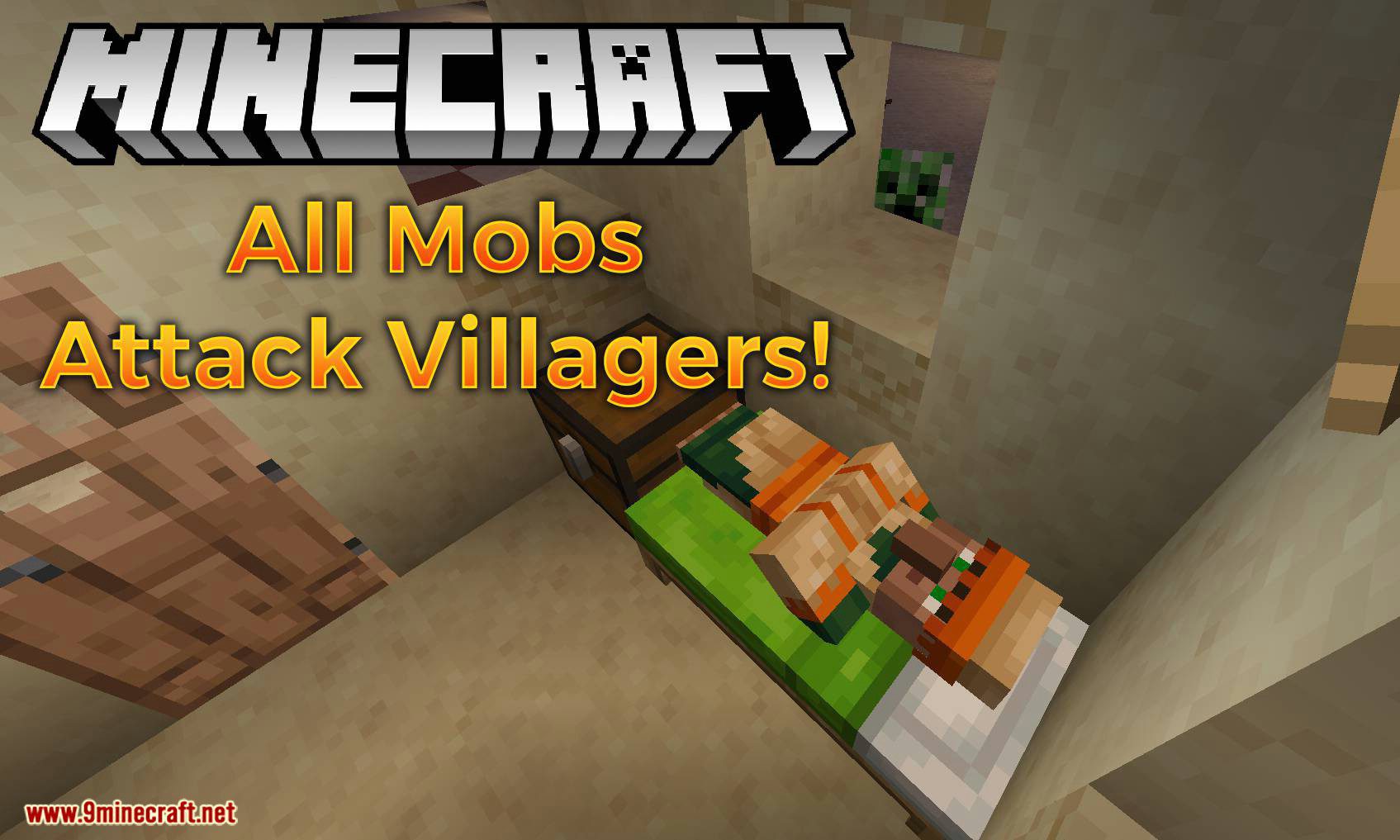 All Mobs Attack Villagers Mod 1.15.2, 1.14.4 (More Chaos in the Village in Night) 1