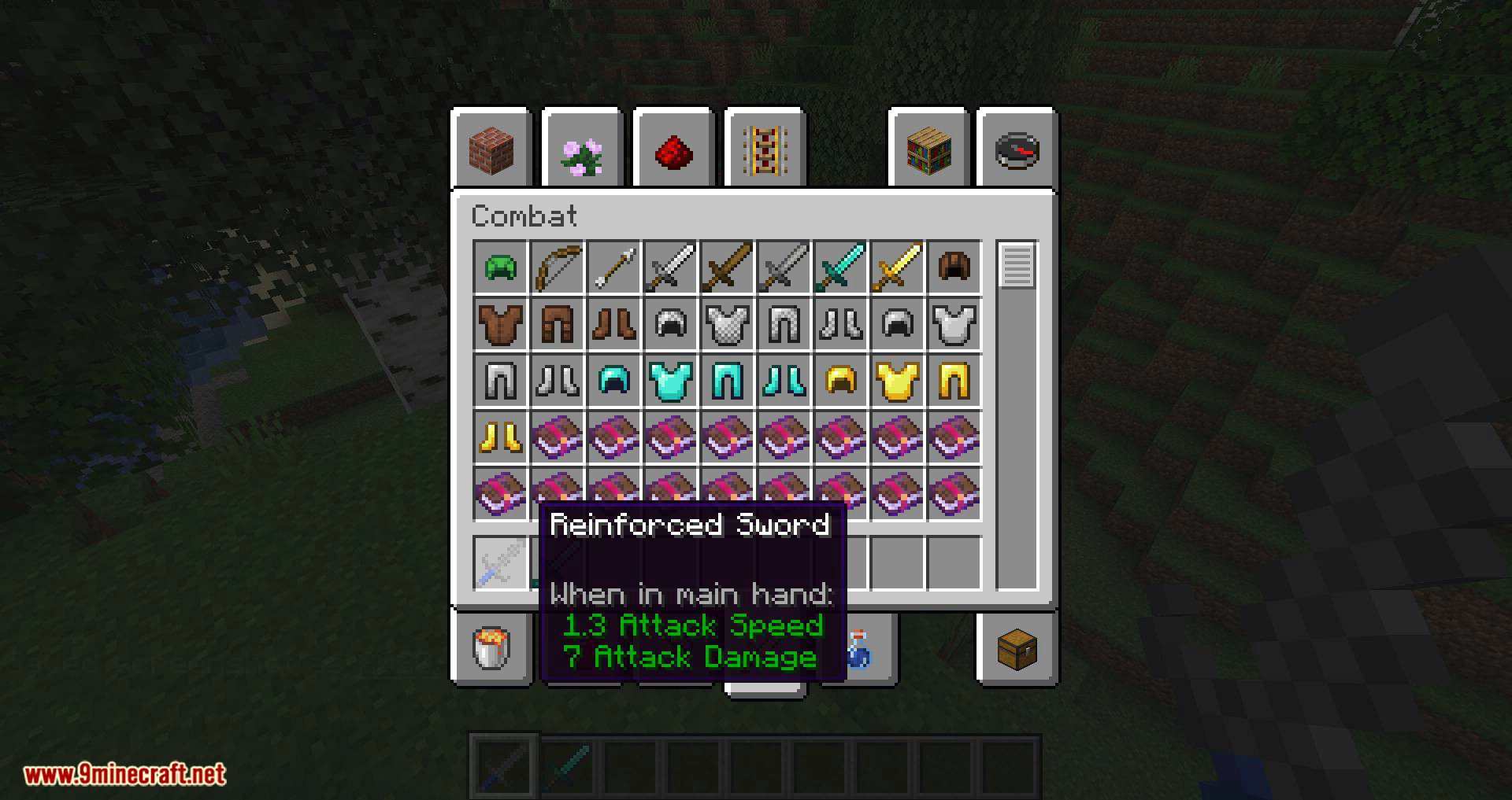 Battle Weapons Pack Mod 1.15.2 (Faster, Stronger) 4