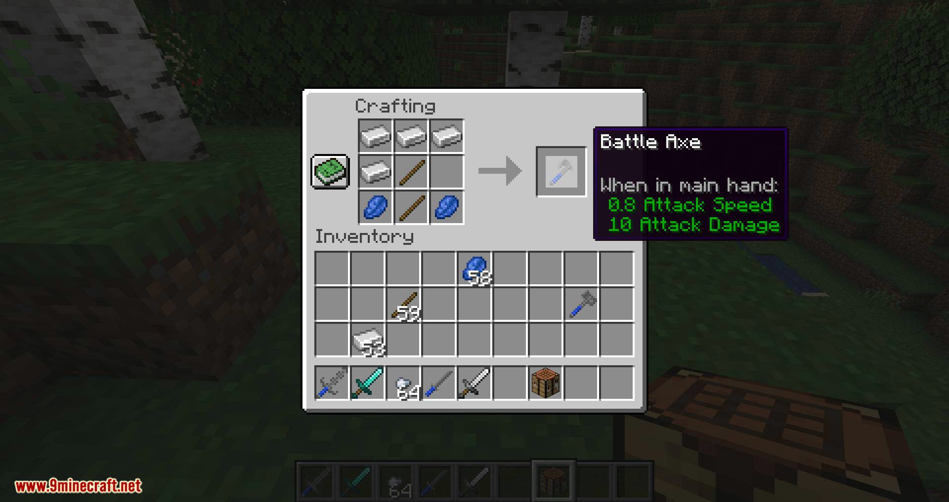 Battle Weapons Pack Mod 1.15.2 (Faster, Stronger) 7