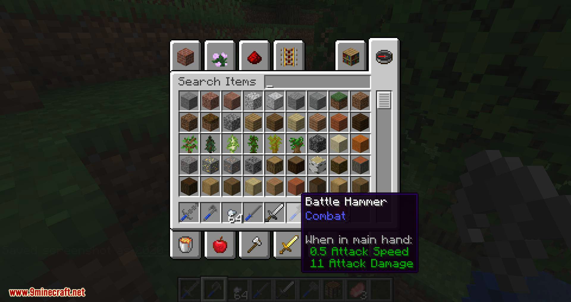 Battle Weapons Pack Mod 1.15.2 (Faster, Stronger) 10