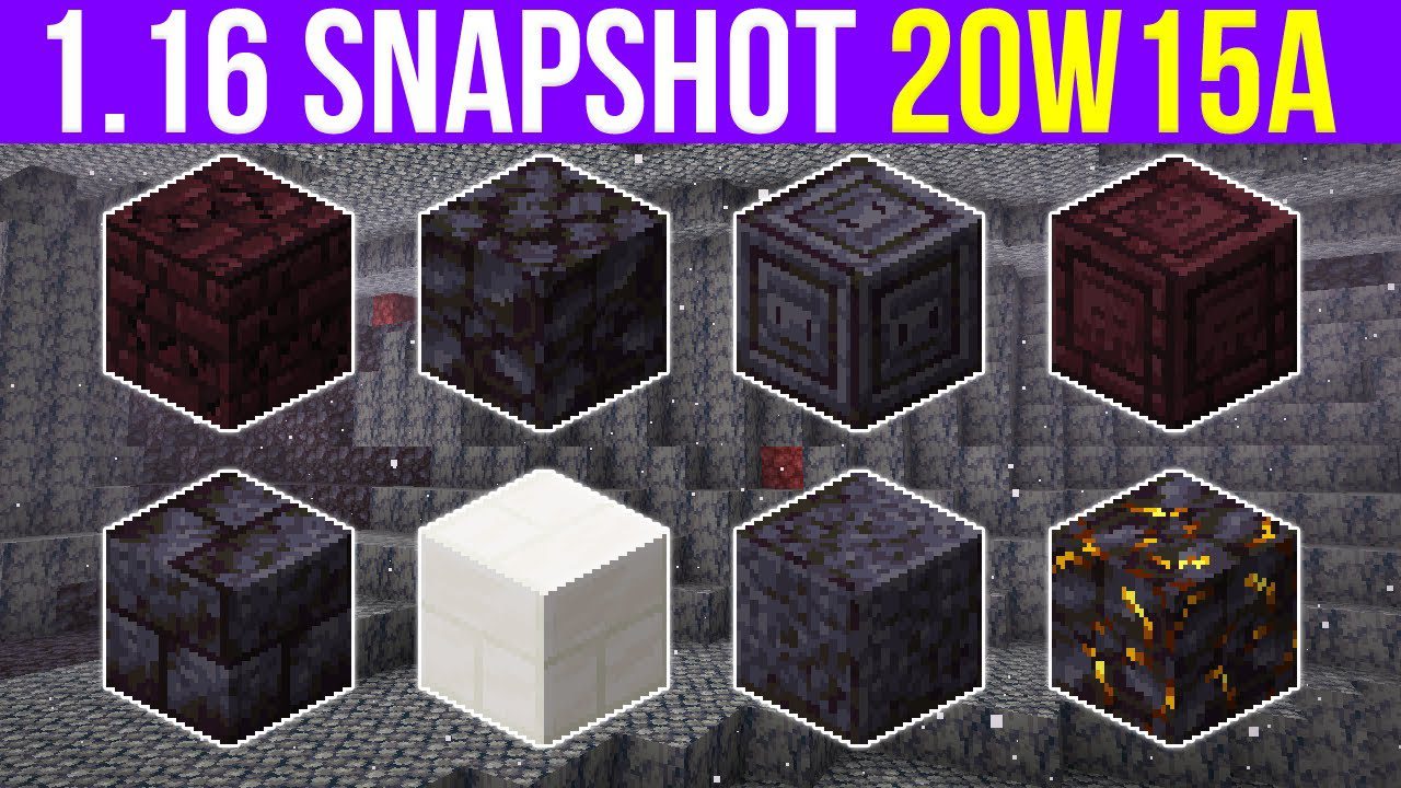 Minecraft 1.16 Snapshot 20w15a (New Blocks, Basalt Deltas Biome) 1