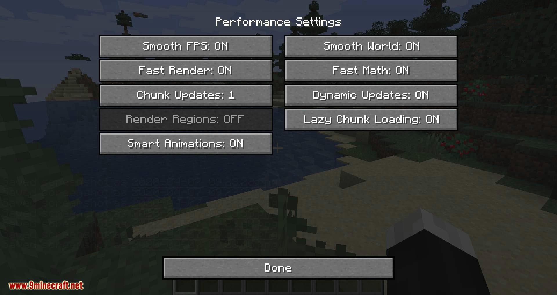 OptiForge Mod (1.17.1, 1.16.5) - Make OptiFine Compatible with Minecraft Forge 9