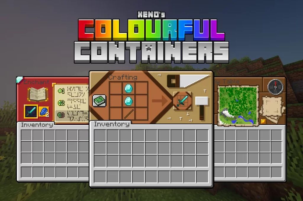 Colourful Containers GUI Resource Pack (1.19.3, 1.18.2) - Texture Pack 1