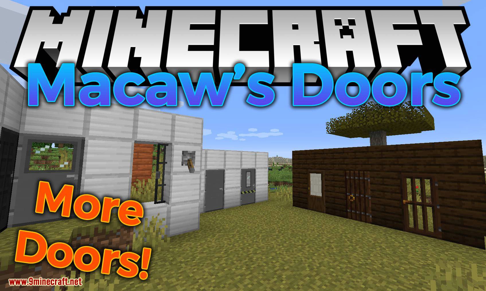 Macaw's Doors Mod (1.20.4, 1.19.4) - Shoji, Metal, Jail, Modern, & More Doors 1