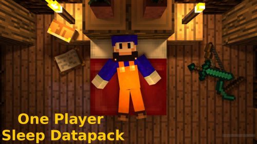 One Player Sleep Data Pack 1.16.5, 1.15.2 (Sleep Without Force Everyone To Go To Sleep) Thumbnail