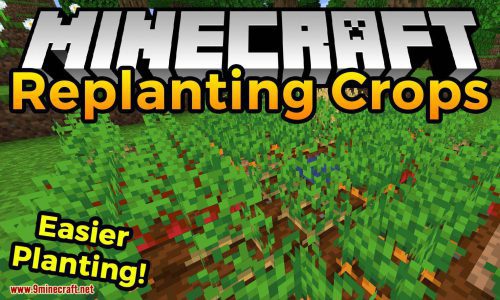 Replanting Crops Mod (1.21, 1.20.1) – Auto Replants/Replaces/Reseeds Thumbnail