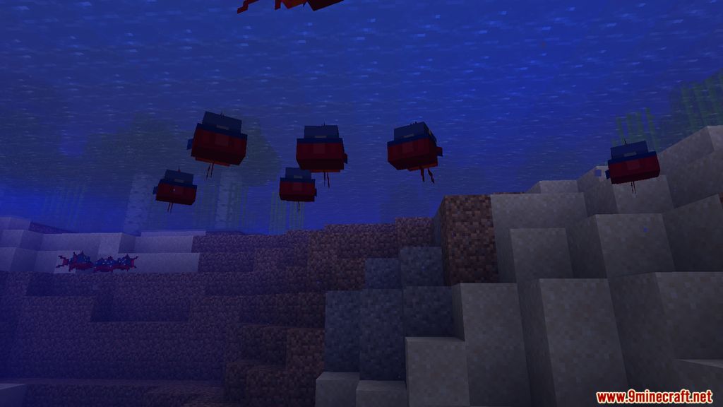 Blood in The Water Mod 1.15.2 (Piranha, Killer Fish) 3