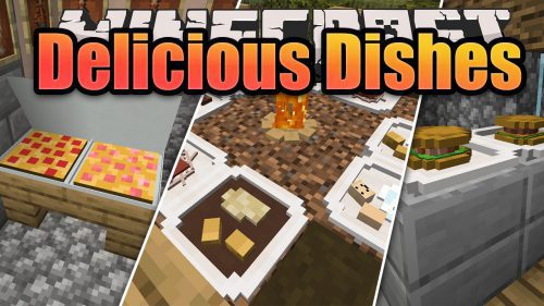 Delicious Dishes Mod 1.16.5, 1.15.2 (Pizza, Hamburger, Steak) Thumbnail