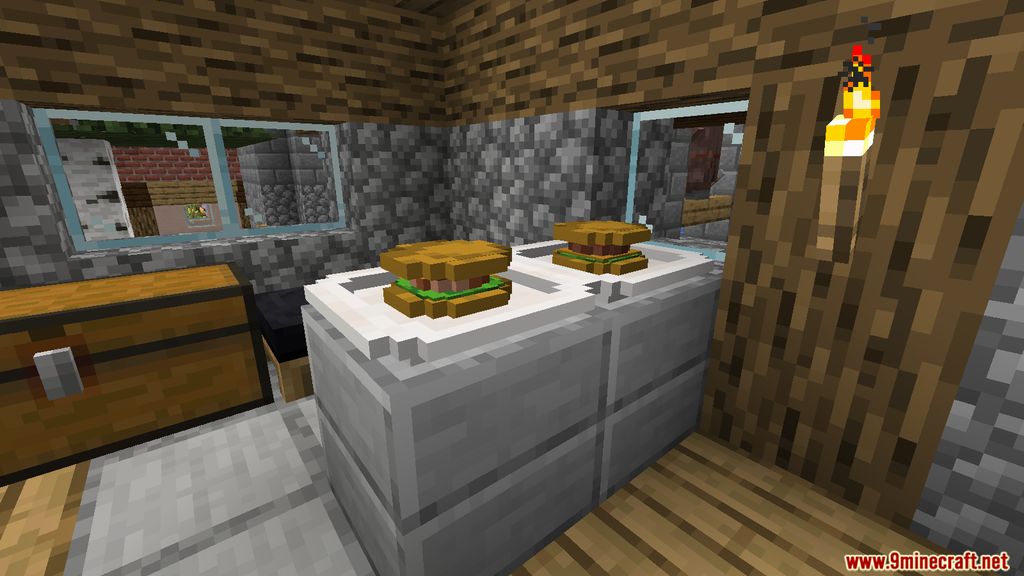 Delicious Dishes Mod 1.16.5, 1.15.2 (Pizza, Hamburger, Steak) 4