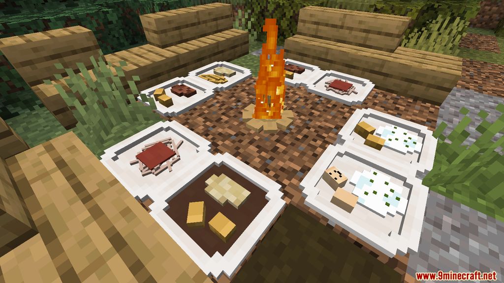 Delicious Dishes Mod 1.16.5, 1.15.2 (Pizza, Hamburger, Steak) 5