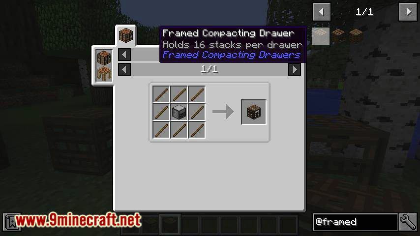 Framed Compacting Drawers Mod (1.20.2, 1.19.2) - Customizable Compact Drawers 2