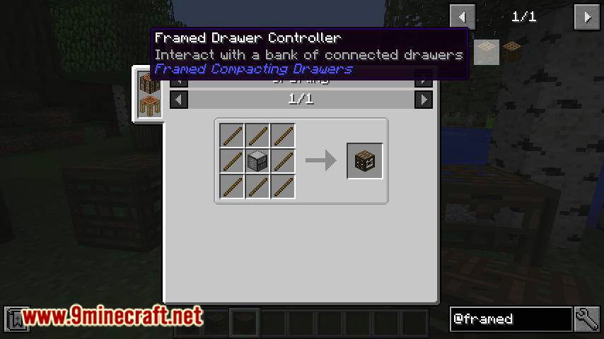 Framed Compacting Drawers Mod (1.20.2, 1.19.2) - Customizable Compact Drawers 3