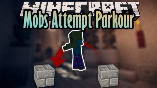 Mobs Attempt Parkour Mod (1.20.2, 1.19.4) – Mobs Jumping Thumbnail