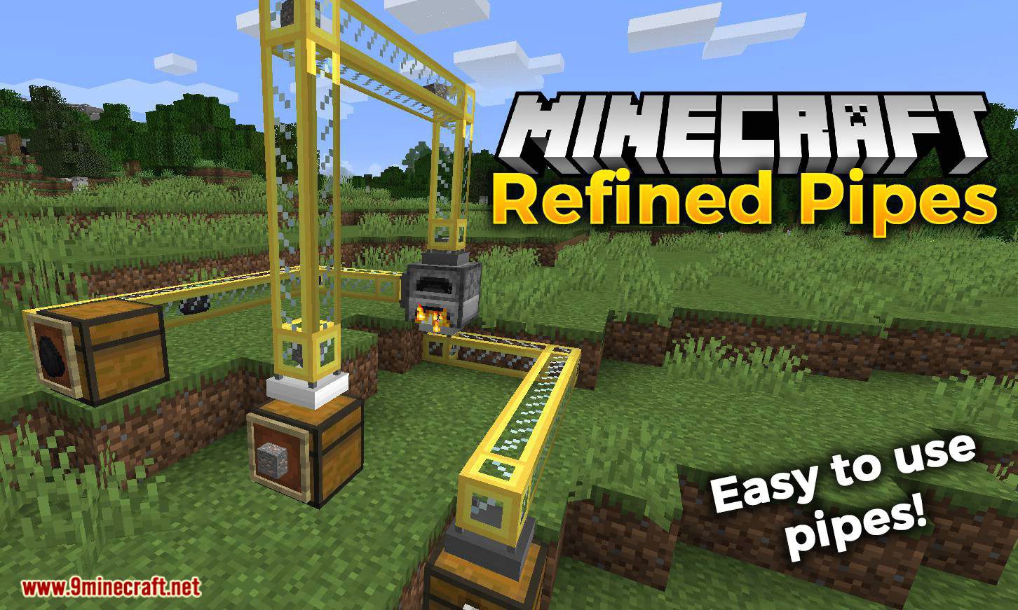 Refined Pipes Mod (1.18.2, 1.16.5) - Easy to Use Pipes 1