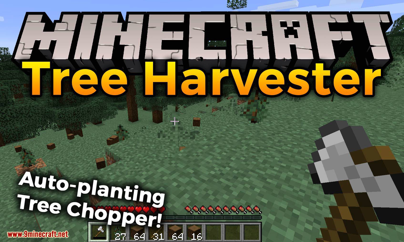 Tree Harvester Mod (1.20.4, 1.19.4) - Auto-Planting Tree Chopper 1