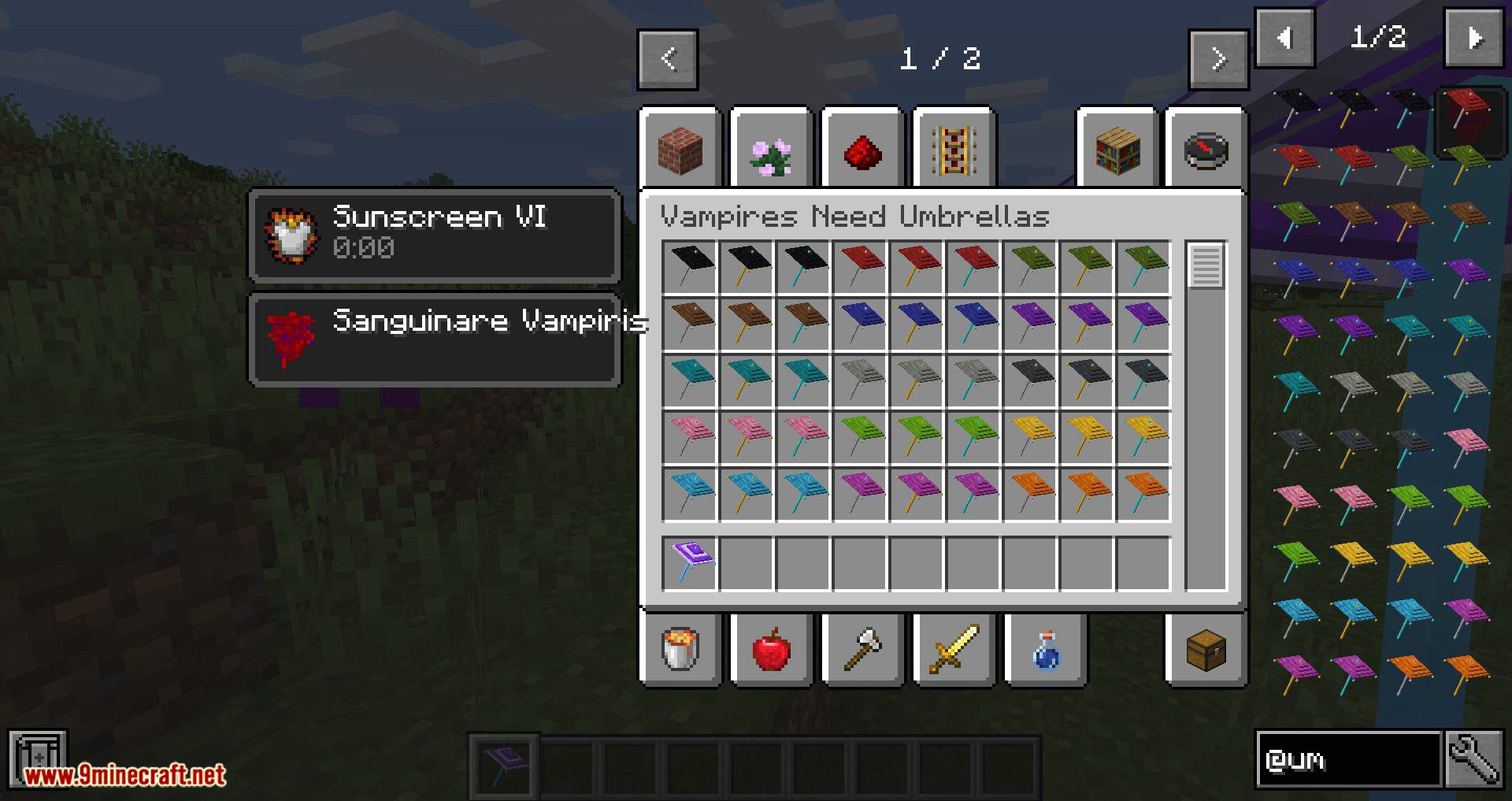 Vampires Need Umbrellas Mod (1.20.4, 1.19.4) - Protect Vampires from the Sun 15