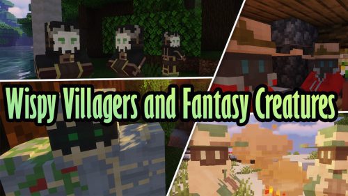 Wispy Villagers and Fantasy Creatures Resource Pack (1.15.2, 1.14.4) – Texture Pack Thumbnail