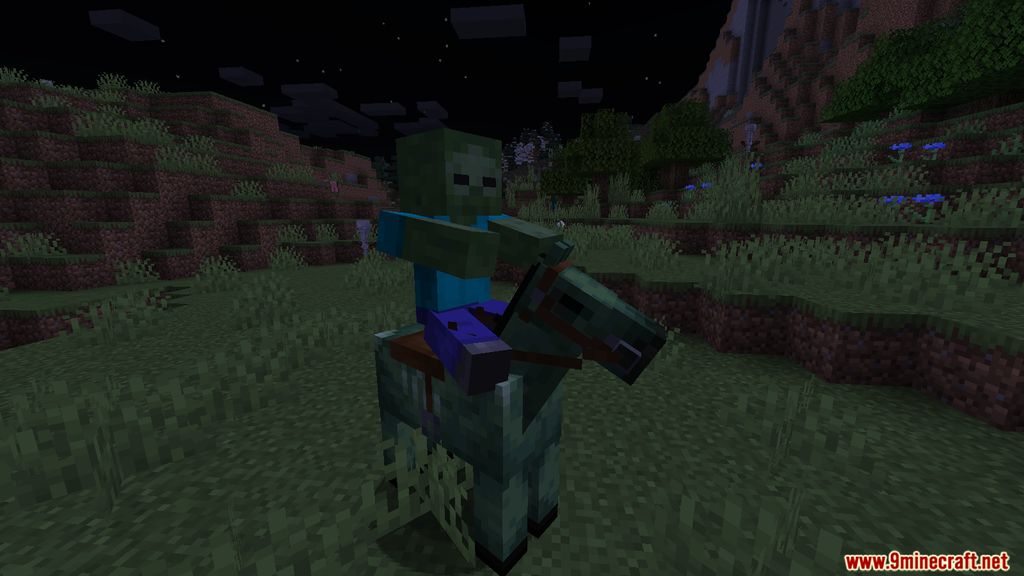 Zombie Horse Spawn Mod (1.20.4, 1.19.4) - Horses Spawn with Riders 2