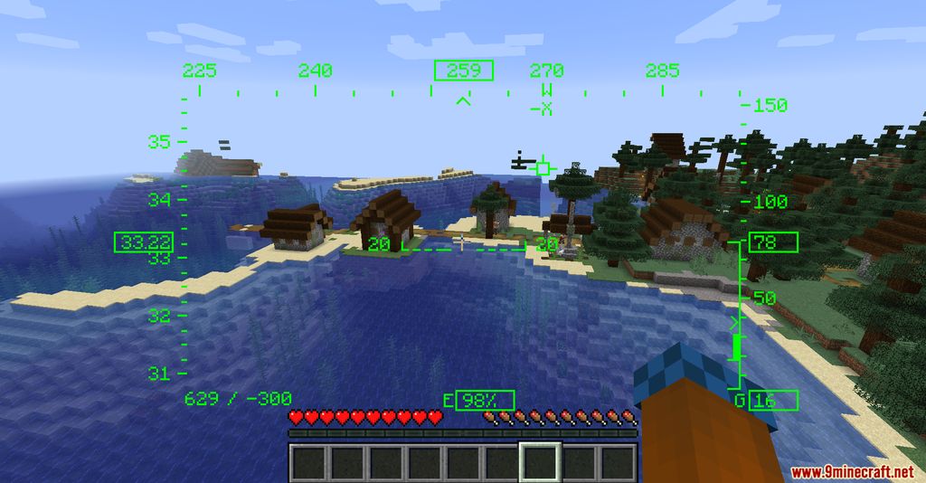 FlightHUD Mod (1.19, 1.17.1) - HUD for Flying Mode 2