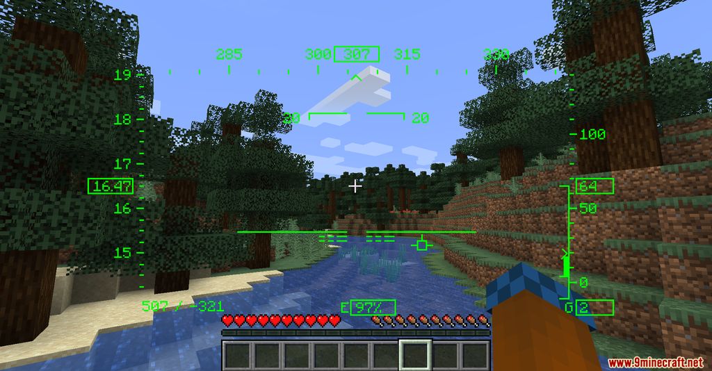 FlightHUD Mod (1.19, 1.17.1) - HUD for Flying Mode 3