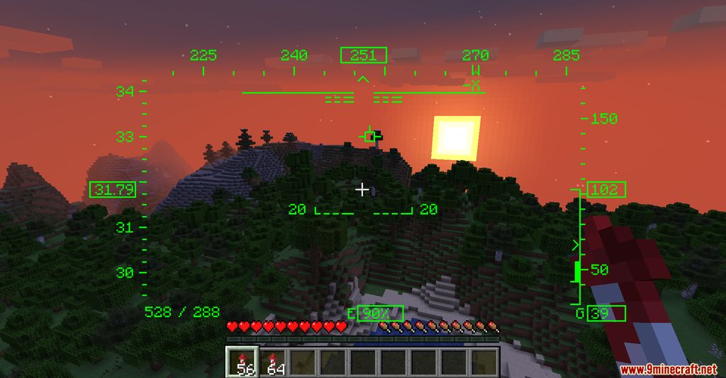 FlightHUD Mod (1.19, 1.17.1) - HUD for Flying Mode 6