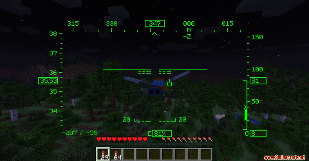 FlightHUD Mod (1.19, 1.17.1) - HUD for Flying Mode 7