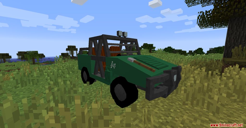 MineJurassic Vehicles Mod 1.12.2 (Decorations, Vehicles) 4