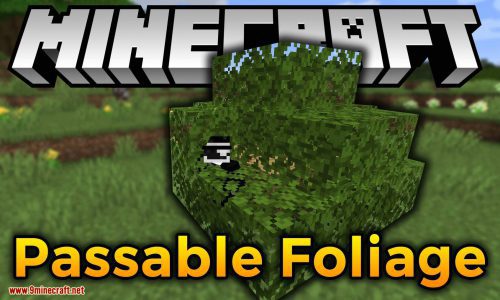 Passable Foliage Mod (1.21, 1.20.1) – Remove Collision from Leaves Thumbnail