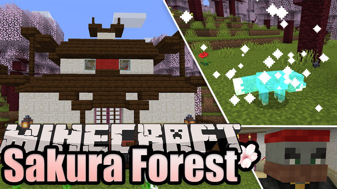 Sakura Forest Mod 1.15.2 (New Biomes, Ninja, Mystical) 1