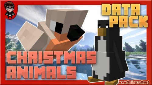Christmas Animals Data Pack 1.16.5 (Bring Penguin, Reindeer and Robin to Your Minecraft World) Thumbnail