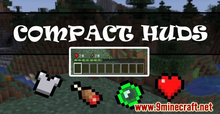 Compact HUDS Data Pack 1.15.2 (A Better Heads-up Display for Minecraft) 1