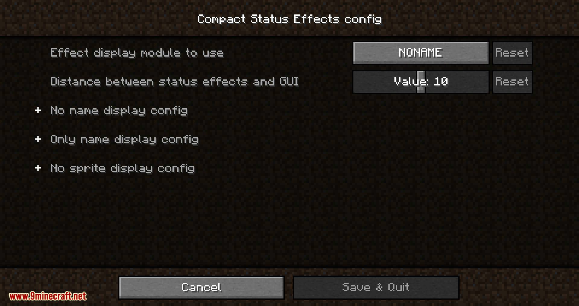 Compact Status Effects Mod (1.18.2, 1.17.1) - Brief Status Effects 10