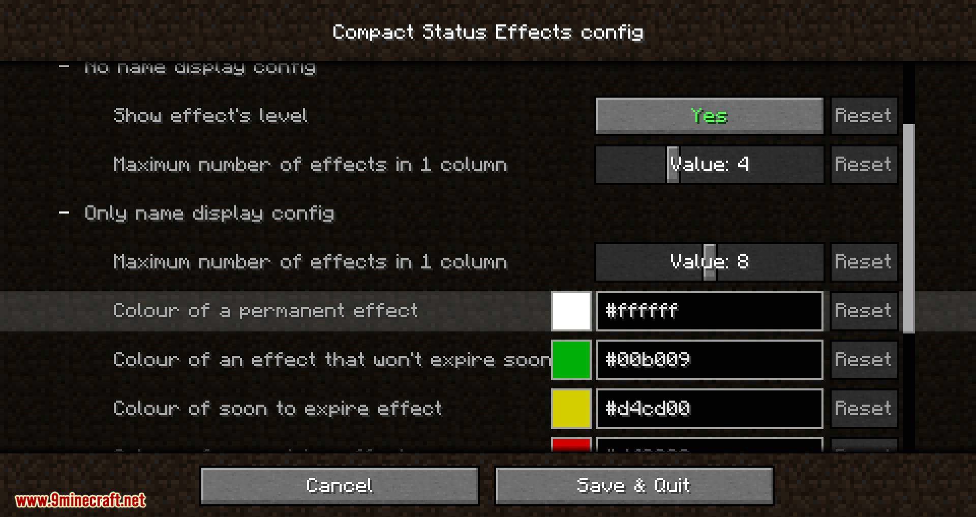 Compact Status Effects Mod (1.18.2, 1.17.1) - Brief Status Effects 11