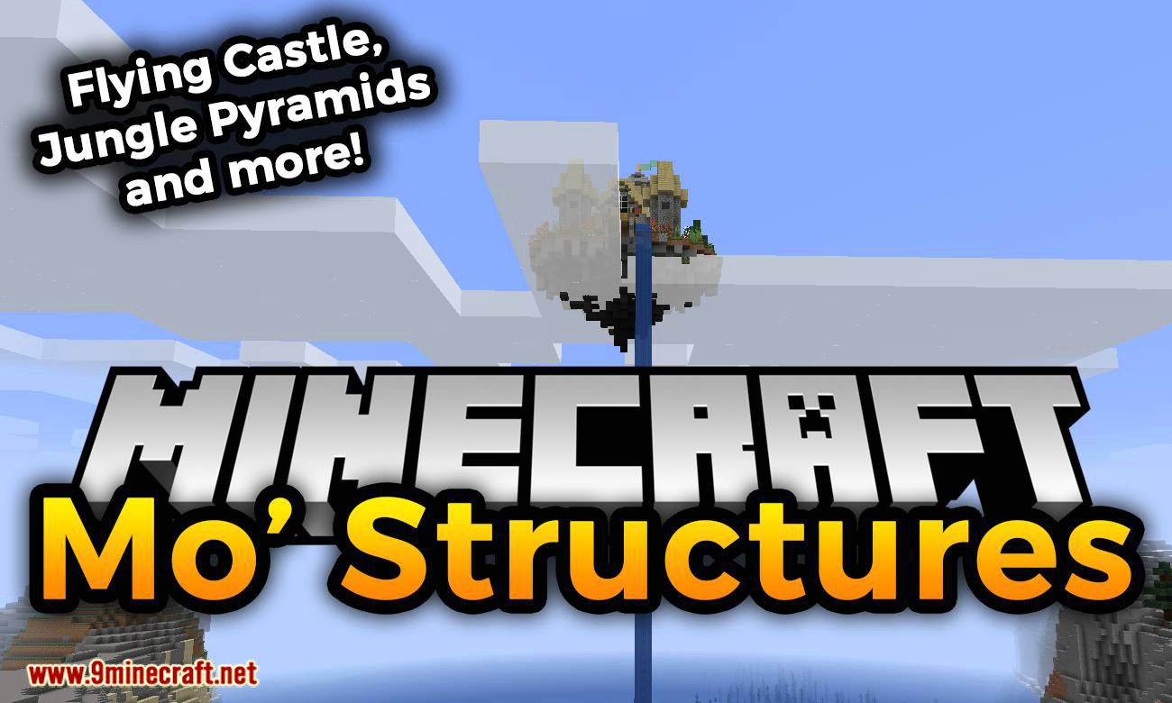 Mo' Structures Mod (1.19.4, 1.18.2) - Flying Castle, Jungle Pyramids, & More 1