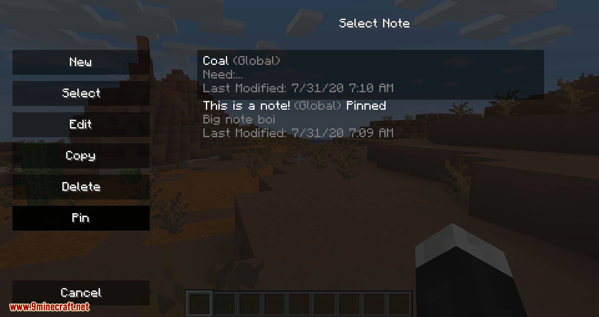 Notes Mod (1.20.4, 1.19.4) - In-game Notepad 6