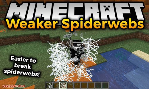 Weaker Spiderwebs Mod (1.21, 1.20.1) – Easier to Break Spiderwebs Thumbnail