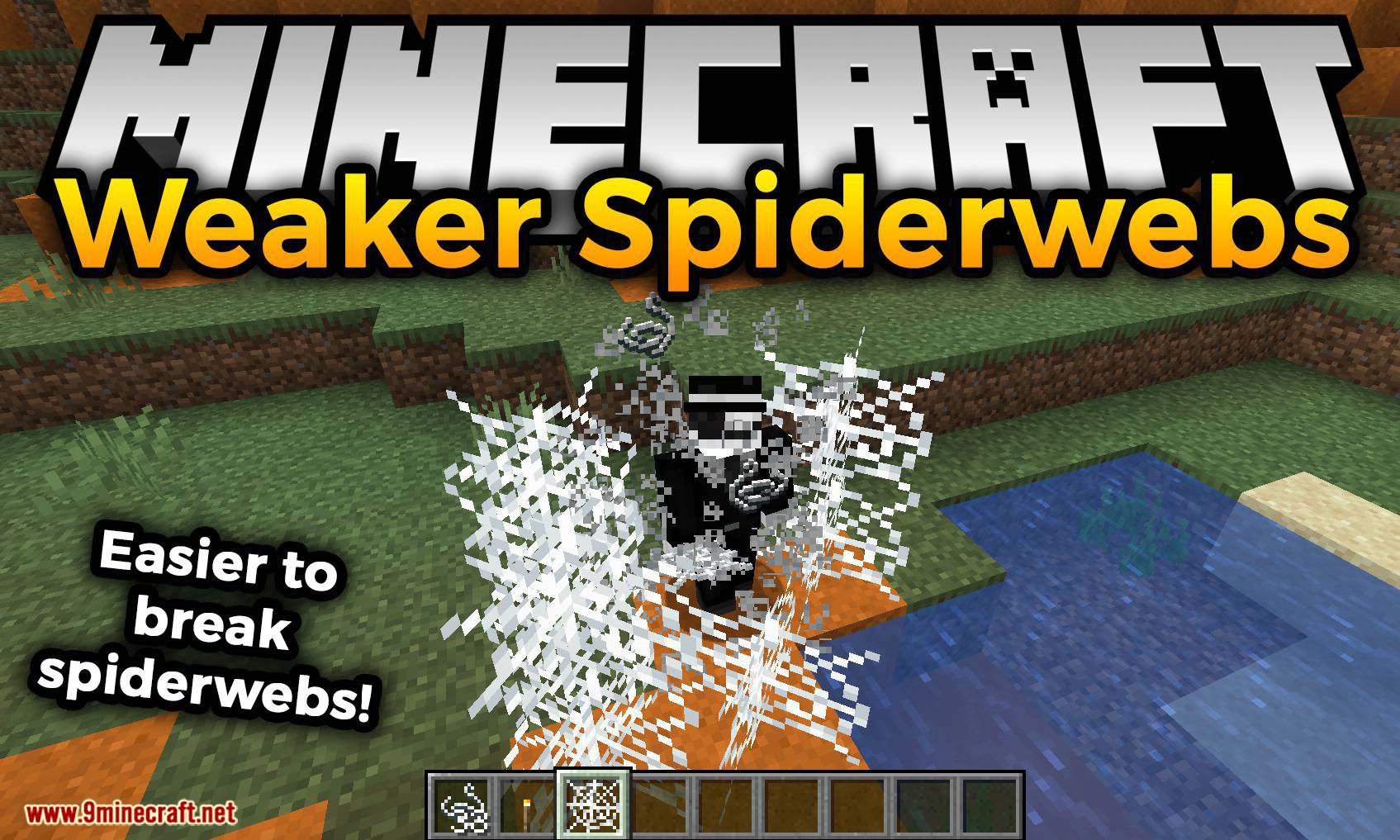 Weaker Spiderwebs Mod (1.20.4, 1.19.4) - Easier to Break Spiderwebs 1