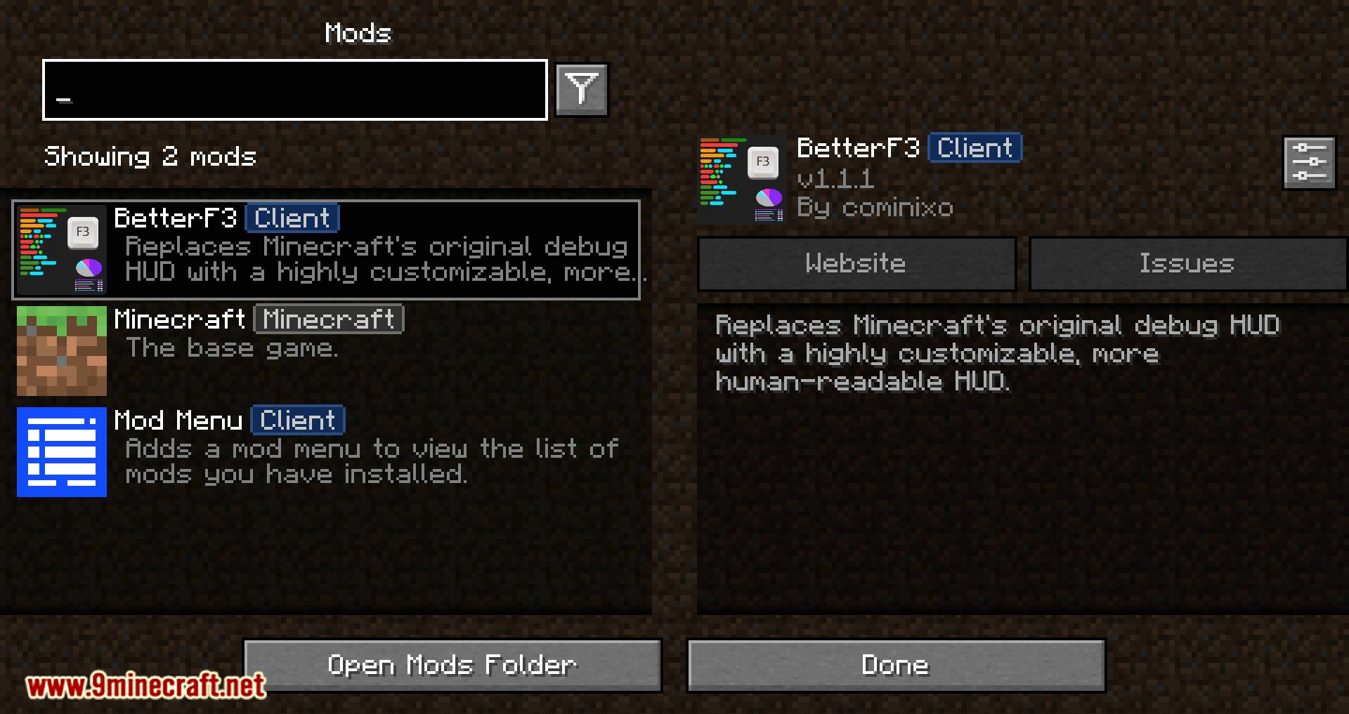 BetterF3 Mod (1.20.4, 1.19.4) - More Human-Readable Debug HUD 2