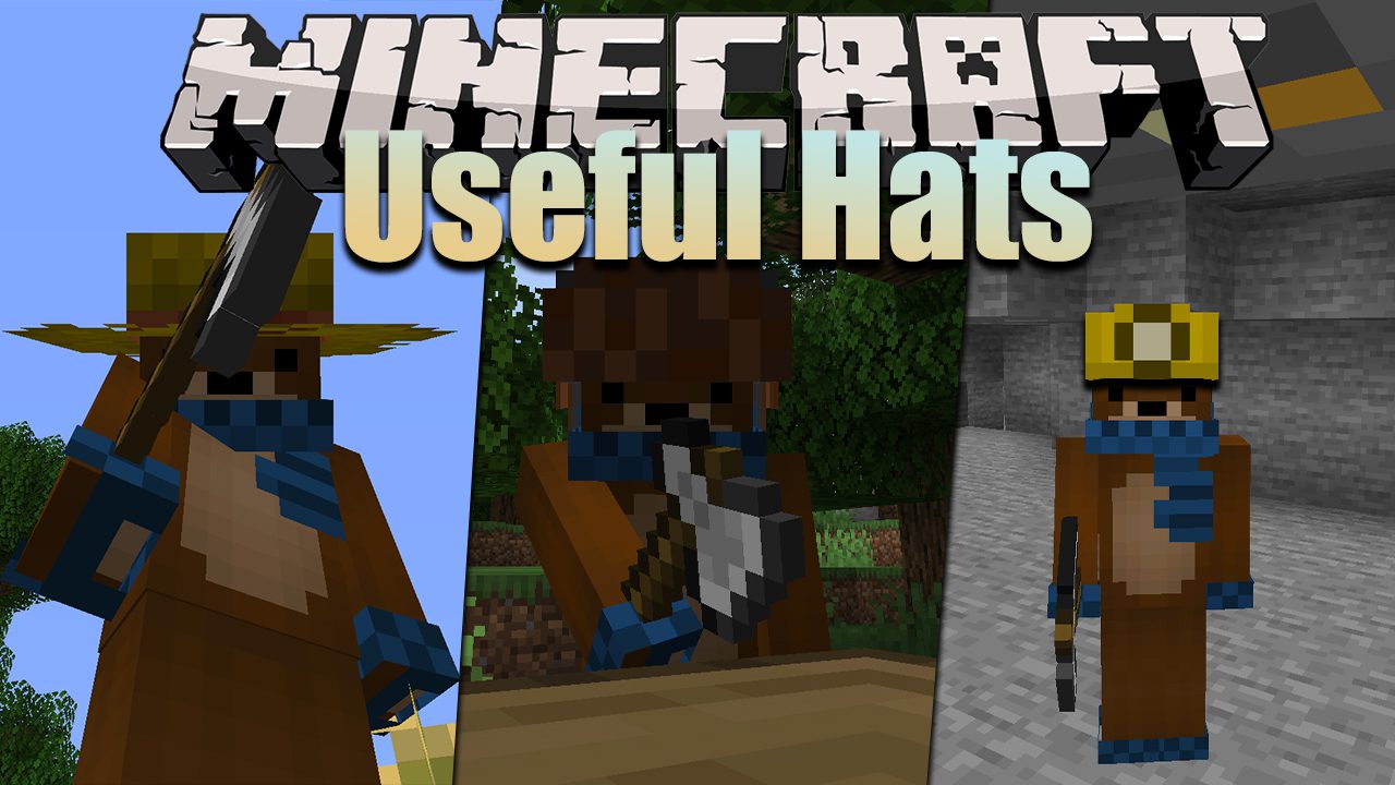 Useful Hats Mod (1.20.4, 1.19.4) - Utiltity Headwears 1