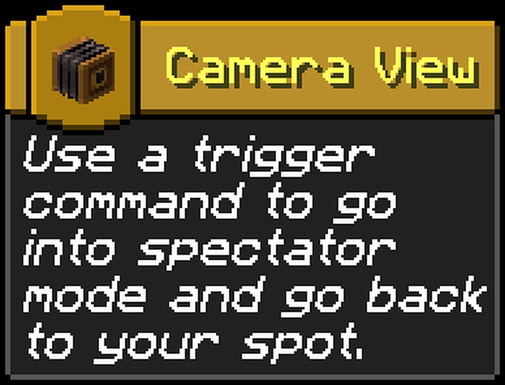 Camera View Data Pack 1.16.5, 1.13.2 for Minecraft 2