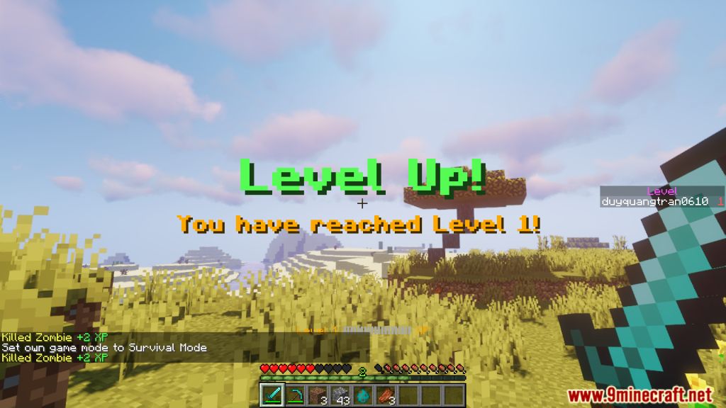 Pigup's Leveling System Data Pack 1.15.2 (Better XP System for Minecraft Vanilla) 6