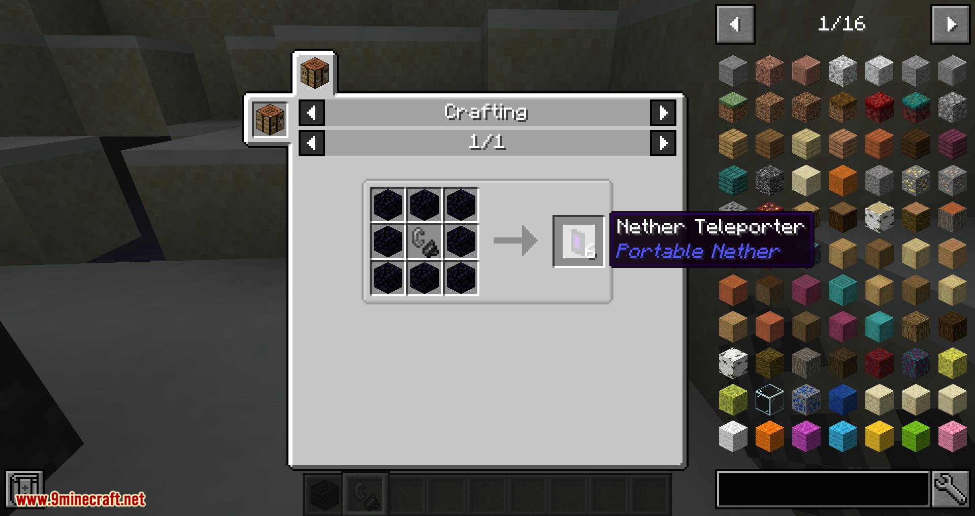 Portable Nether Mod 1.16.5, 1.15.2 (Go to Nether without Portal) 5