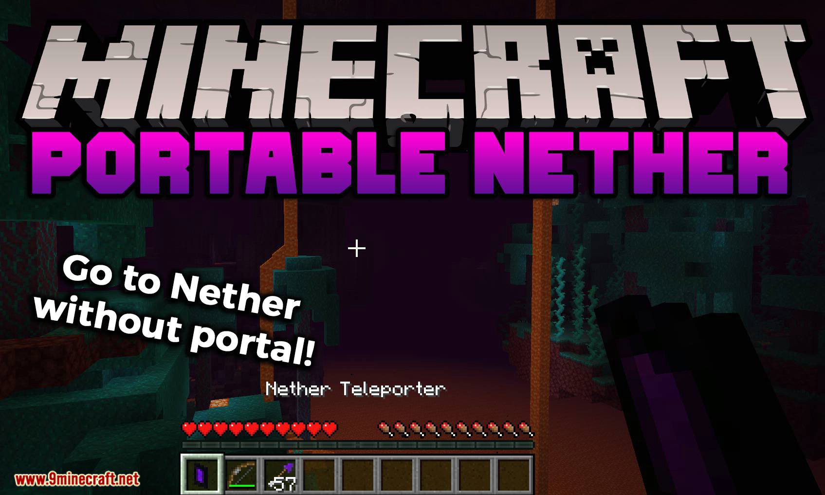 Portable Nether Mod 1.16.5, 1.15.2 (Go to Nether without Portal) 1